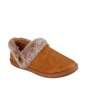 Skechers, Slippers Damen Cognac 37, Skechers Hausschuh für Damen mit Warmfutter cognac