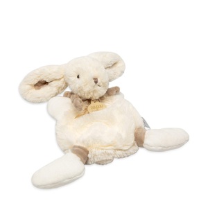 DOUDOU ET COMPAGNIE, Plüsch-Hase Bonbon, Weiss/Taupe, 26 cm - DC2123, Doudou et Compagnie - Plüschtier LAPIN - off-white/taupe - Textil - 26 cm