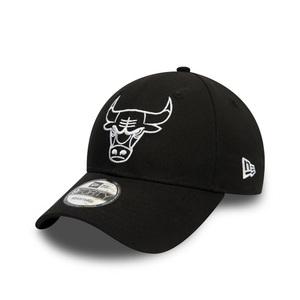 New Era, New Era 9Forty Snapback Cap - NBA Chicago Bulls schwarz, NBA Chicago Bulls Essential Outline 9FORTY Cap