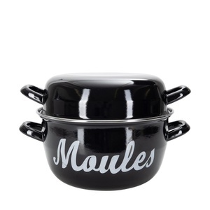 Nouvel, Nouvel Moules Muschel-Topf mit Deckel 5l, Nouvel - Muscheltopf, 25CM/5L, Black
