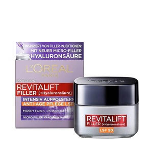 DERMO EXPERTISE - L'OREAL, Revitalift Filler Tagescreme Lsf50 Damen 50 ml, L'Oréal Paris Revitalift Filler Anti-Age Tagespflege