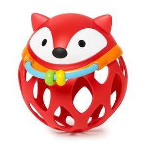 Skip Hop, SKIP HOP Rasselball FUCHS mit Beißringdetails in rot, Skip Hop - Rassel, One Size, Rot