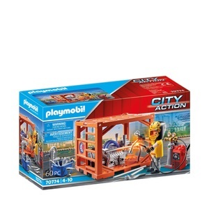 PLAYMOBIL, Playmobil® City Action Containerfertigung 70774, 70774 City Action Containerfertigung, Konstruktionsspielzeug