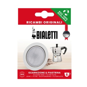 undefined, Bialetti - Dichtungsring & Filterplatte zu Brikka, 4 Tassen, Bialetti Dichtungsring & Filterplatte zu Bialetti Brikka, 4 Tassen