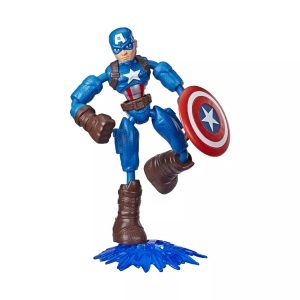 undefined, Marvel Avengers Bend And Flex, Hasbro - Marvel Avengers Bend And Flex Captain America, 15cm, Multicolor