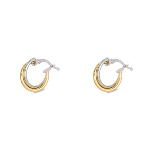 L' Atelier Gold 18 Karat by Manor, Ohrringe Damen Dreifarbig ONE SIZE, 