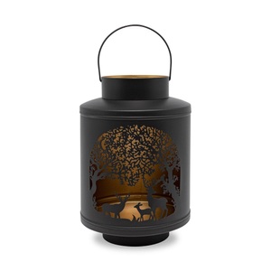 Manor, Laterne, Boltze Weihnachtswindlicht Tifels 31 cm, Gold/Schwarz