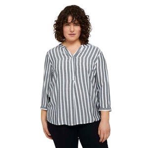 TOM TAILOR my True me, TOM TAILOR MY TRUE ME Schlupfbluse, mit tollen Streifen, My true me - Bluse, für Damen, Creme, Größe 52