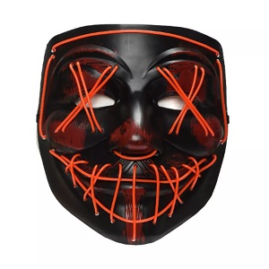 Zoelibat, LED Maske Schwarz, Zoelibat - LED Maske, One Size, Black