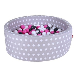 Knorrtoys, knorr® toys Bällebad soft - Grey white dots inklusive 300 Bälle creme/grey/rose - bunt, 