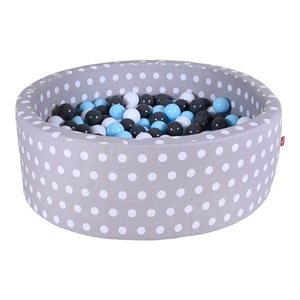 Knorrtoys, knorr® toys Bällebad soft - Grey white dots inklusive 300 Bälle creme/grey/lightblue - bunt, 