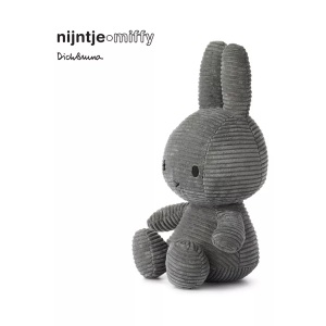 Bon Ton Toys, Bon Ton Toys Miffy Kordsamt, dunkelgrau, 33 cm, Bon Ton Toys - Miffy Kordsamt, 33cm, Dunkelgrau
