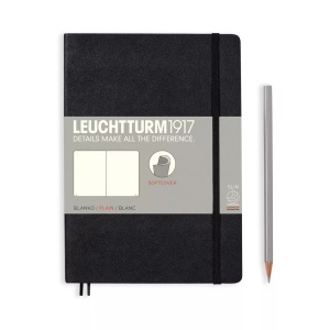 Leuchtturm, Leuchtturm Notizbuch Medium A5, Uni, Leuchtturm1917 - Notizbuch, DIN A5, Black