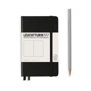 Leuchtturm, Leuchtturm Notizbuch Pocket A6, Uni, Leuchtturm1917 - Notizbuch, DIN A6, Black