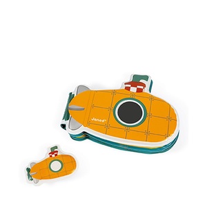 Janod, Janod - Badewannen-Buch mit U-Boot 1 Buch und 1 Figur - 15x2.2x11.3cm, Badewannen-Spielzeug ACTIVITY-BUCH ? U-BOOT