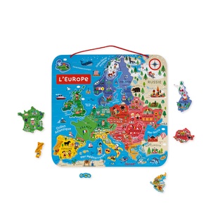 Janod, Janod - Magnetische Karte Europa 45x45cm, Janod - Magnetische Karte Europa, Multicolor