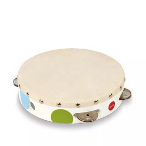 Janod, Janod Kinder-Tamburin KONFETTI aus Holz, Janod - Tamburin, Multicolor