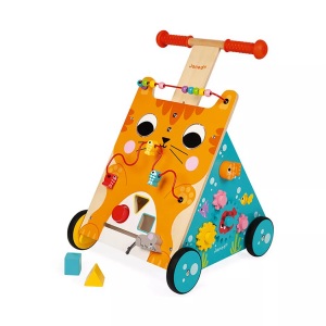 Janod, Janod ® ® Marcher, courir & bouger - Laufwagen Katze Mulit-Activity - bunt, Janod - Multi-Aktivitätswagen Katze, Multicolor