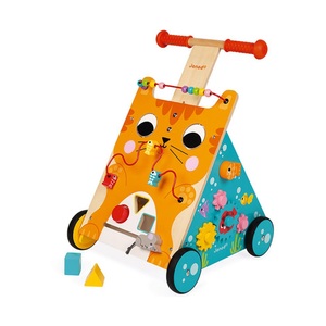 Janod, Janod ® ® Marcher, courir & bouger - Laufwagen Katze Mulit-Activity - bunt, Janod - Multi-Aktivitätswagen Katze, Multicolor