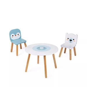 Janod, Janod Kindersitzgruppe »Arktis«, Janod - Tisch und 2 Stühle Polar, Multicolor