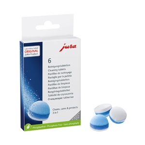 Jura, JURA 3-Phasen - Reinigungstabletten (Blau/Weiss), JURA 3-Phasen - Reinigungstabletten