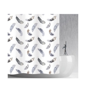 undefined, DuschvorhangFeather, My Bath - Duschvorhang, 180X180CM, Grau