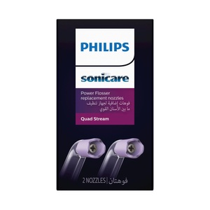 PHILIPS SONICARE, PHILIPS SONICARE HX3062/00 - Quad Stream-Düse (Weiss), Philips Sonicare F3 Quad Stream nozzle Mundduschendüse (2 Stk)