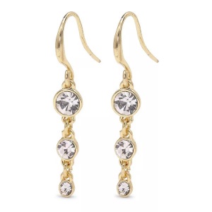 Pilgrim, Pilgrim-Lucia Earrings, Gold/Crystal, Pilgrim - Ohrringe, One Size, Grün