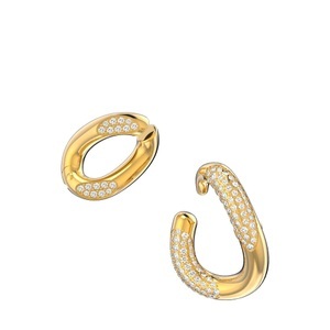 Swarovski, Earcuff Damen Goldfarben ONE SIZE, Swarovski Dextera Ohrschmuck Damen