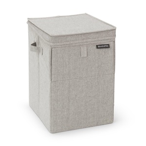 BRABANTIA, BRABANTIA Stapelbare Wäschebox, Brabantia Wäschetonne , 120428 , Grau , Textil , 32x44.5x37 cm , 003394071401