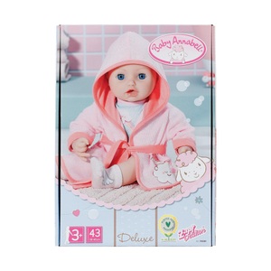 Baby Annabell, Baby Annabell Puppenkleidung »Deluxe Badezeit, 43 cm«, (Set, 4 tlg.), Baby Annabell Deluxe Badezeit 43 cm