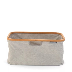 BRABANTIA, BRABANTIA Faltbarer Wäschekorb, Brabantia Wäschekorb , 118180 , Grau , Textil , 40 l , 54x26.5 cm , Tragegriffe, zusammenfaltbar , 003394010001