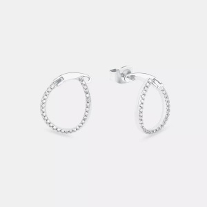 AMOR, Amor Creolen Damen Silber 17mm, Amor - Creolen, 17mm, Silber