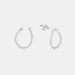 AMOR, Amor Creolen Damen Silber 17mm, Amor - Creolen, 17mm, Silber