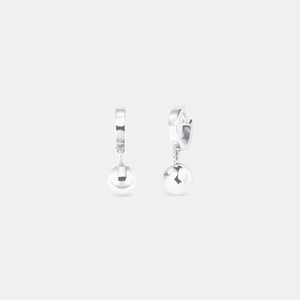 AMOR, Amor Creolen Damen Silber 20mm, Amor - Creolen, 20mm, Silber