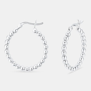 AMOR, Amor Creolen Damen Silber 20mm, Amor - Creolen, 20mm, Silber