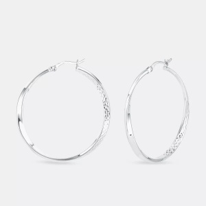AMOR, Amor Creolen Damen Silber 40mm, Amor - Creolen, 40mm, Silber