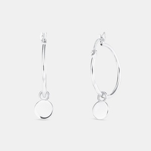 AMOR, Amor Creolen Damen Silber 18mm, Amor - Creolen, 18mm, Silber