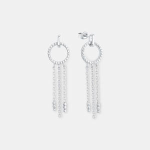 AMOR, Amor Ohrhänger Damen Silber ONE SIZE, Amor - Ohrhänger, One Size, Silber