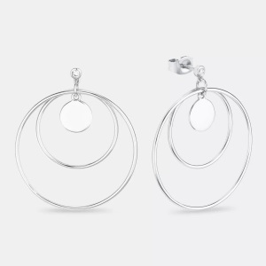 AMOR, Amor Ohrhänger Damen Silber ONE SIZE, Amor - Ohrhänger, One Size, Silber