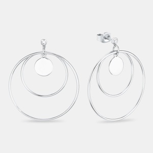 AMOR, Amor Ohrhänger Damen Silber ONE SIZE, Amor - Ohrhänger, One Size, Silber