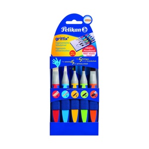 Pelikan, Pelikan Pinsel-Set Starter 5 diverse, Pelikan Pinselset Griffix, 700733, (5-teilig, 5 Farben)