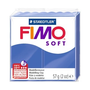 FIMO, FIMO Soft Modelliermasse, Fimo Knete Soft, blau, 11057-33, (56g)