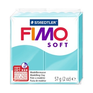 FIMO, FIMO Soft Modelliermasse, Fimo Knete Soft, mint, 11060-39, (56g)