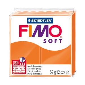 FIMO, FIMO Soft Modelliermasse, Fimo Knete Soft, mandarine, 11061-42, (56g)