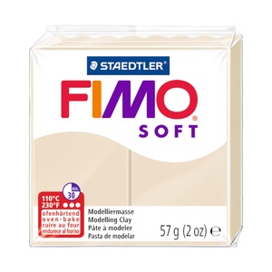 FIMO, FIMO Soft Modelliermasse, Fimo Knete Soft, 56g, sahara, 11069-70, (56g)