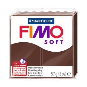 FIMO, FIMO Soft Modelliermasse, Fimo Knete Soft, schoko, 11070-75, (56g)