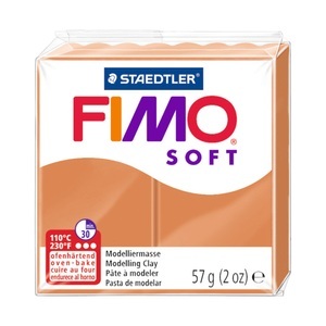 FIMO, FIMO Soft Modelliermasse, Fimo Knete Soft, cognac, 11071-76, (56g)