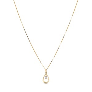 L' Atelier Gold 18 Karat by Manor, Collier Kurz Damen Transparent 42, 