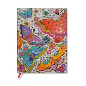 Paperblanks, Paperblanks Notizbuch Flexis, Paperblan Schmetterlinge Ultra, liniert, 180mm x 230mm, 176 Seiten, FB4441-3